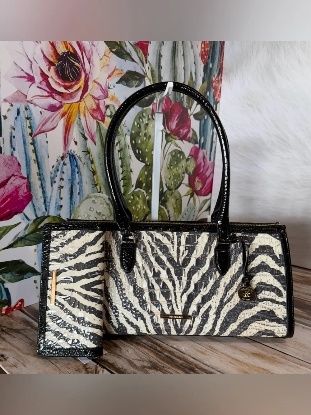 Brahmin Melbourne Collection Sophia Everlasting Encore Satchel Bag & Ady Wallet